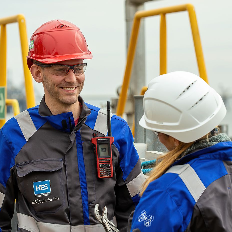 Bulk handling operations at a HES terminal